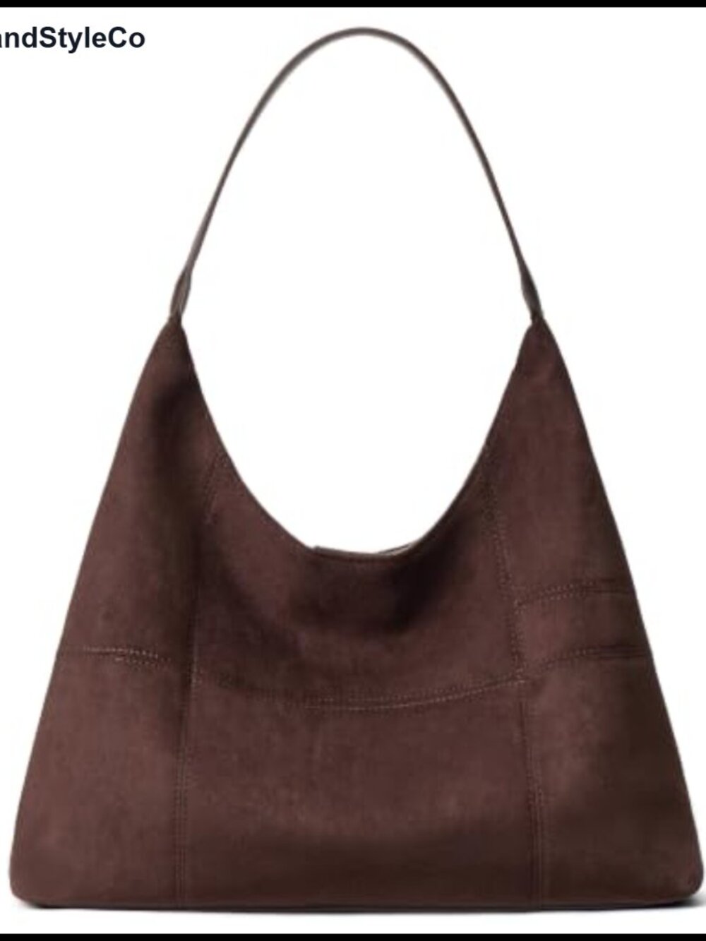 Faux Suede Hobo Bag Slouchy Patchwork Shoulder Handbag Purse